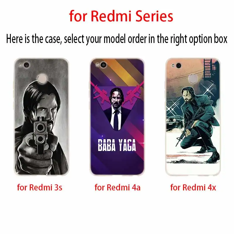 Модный мягкий чехол из ТПУ John Wick для Xiaomi Redmi Note 10 9 8 7 6 5 Pro Max 10S 9S 9T 8T 4G | Мобильные