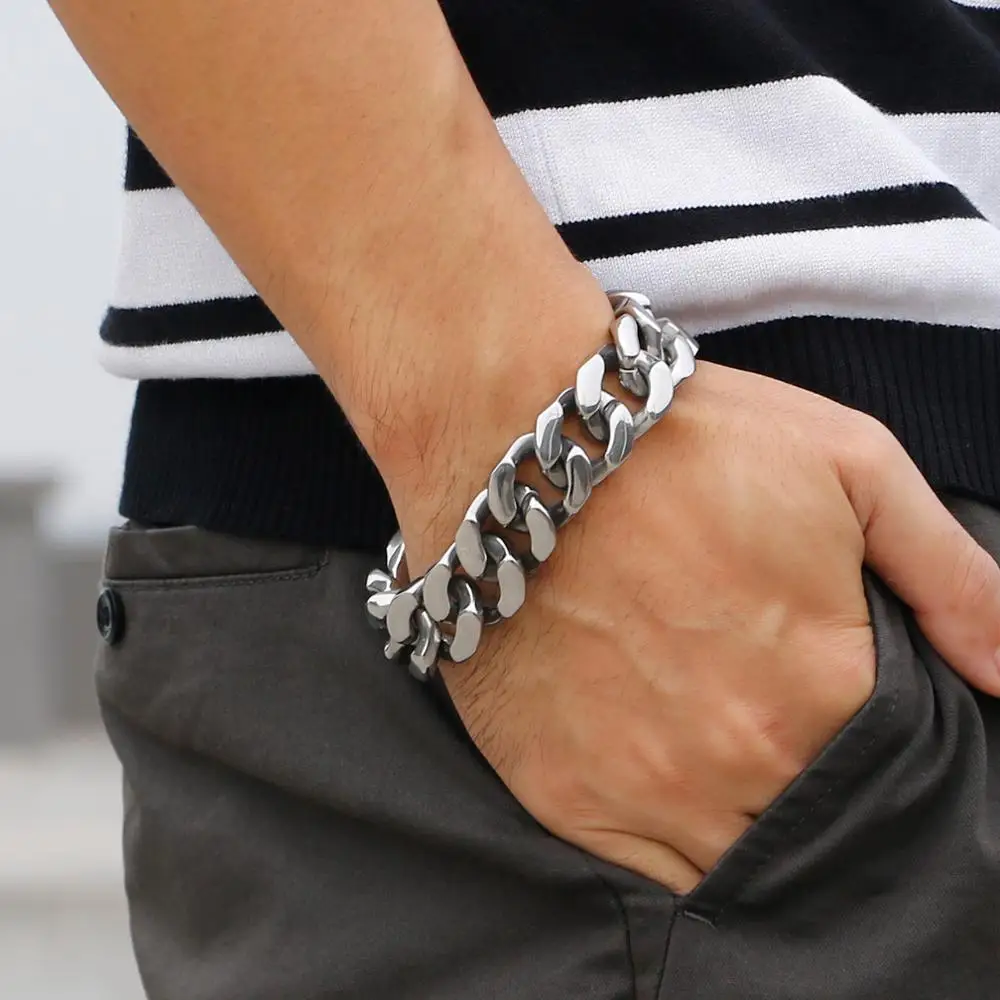 Мужской браслет из нержавеющей стали 22 см|bracelet jewelry|chain braceletmen bracelet |