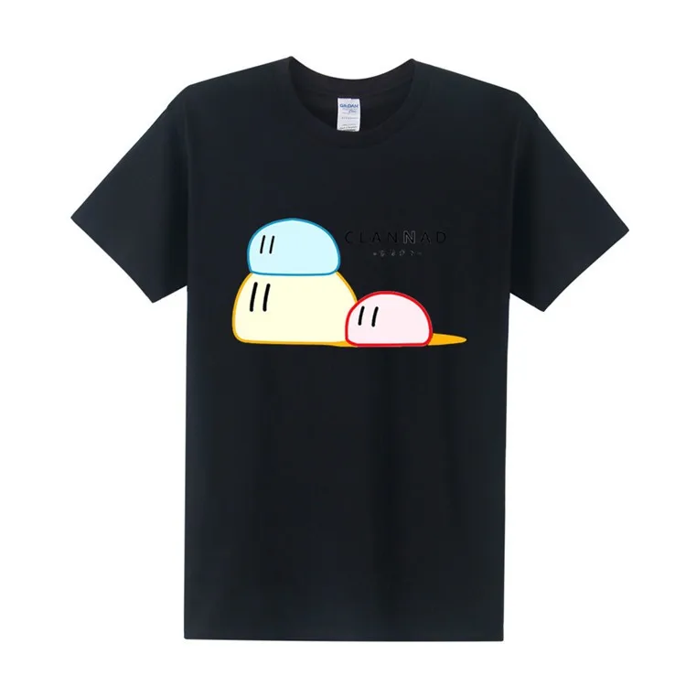 Япония аниме Кланнад Футболка Мода Dango Daikazoku футболка для мужчин короткий рукав Повседневная Мультфильм Косплей Летний стиль футболки XM-007