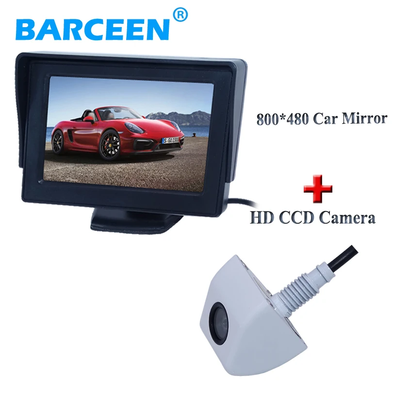 Бесплатная доставка 4 3 дюймов TFT LCD зеркало заднего вида автомобиля монитор