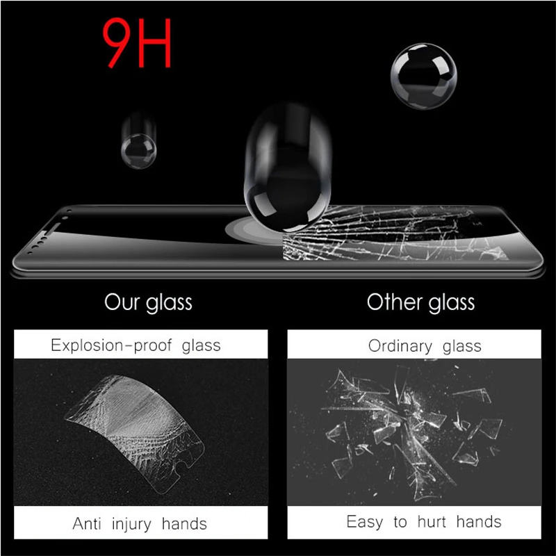 Полностью изогнутая Защита экрана для samsung Galaxy S9 S8 Plus S7 S7edge S6 edge Note 8 Note 9 S6edge Plus закаленное стекло Sklo