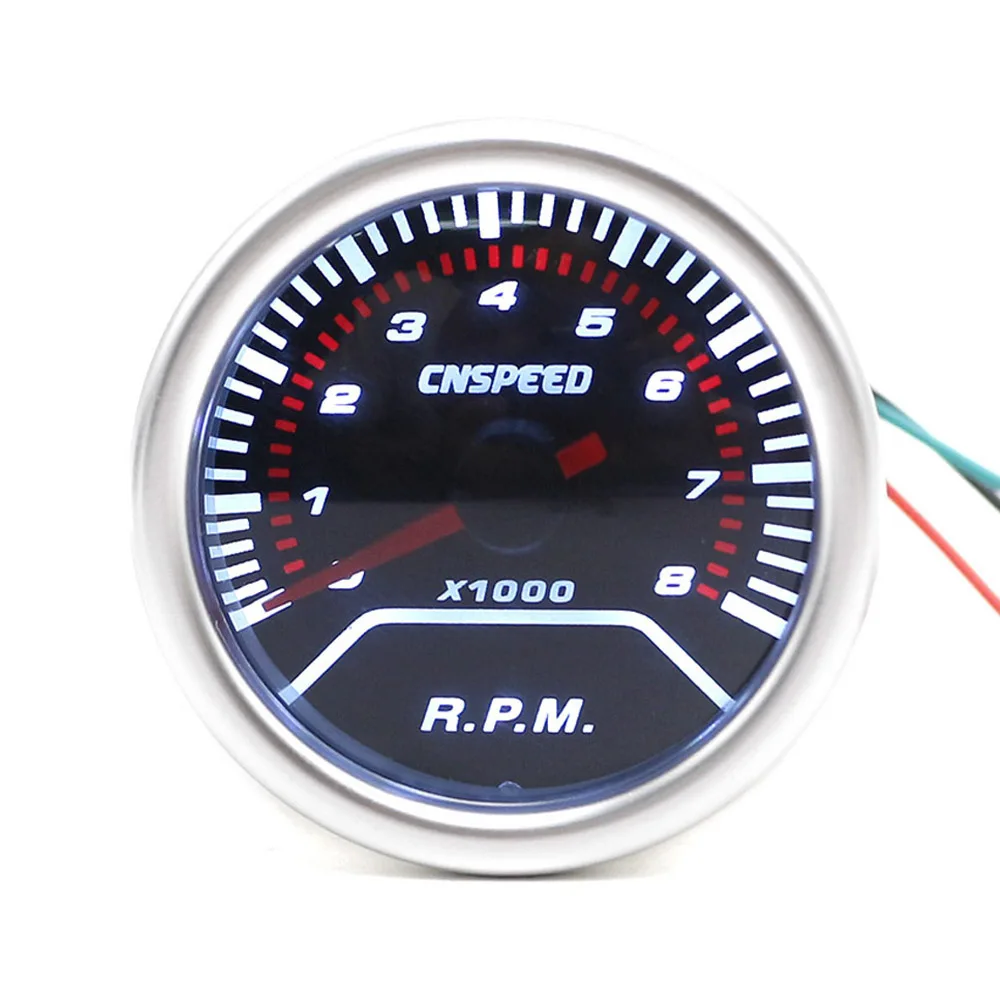 Tachometer CNSPEED " 52 мм Автомобильный манометр, бар Psi, температура выхлопных газов, температура воды, датчик давления масла, воздуха, топлива, вольтметр, тахометр - Цвет: Tachometer
