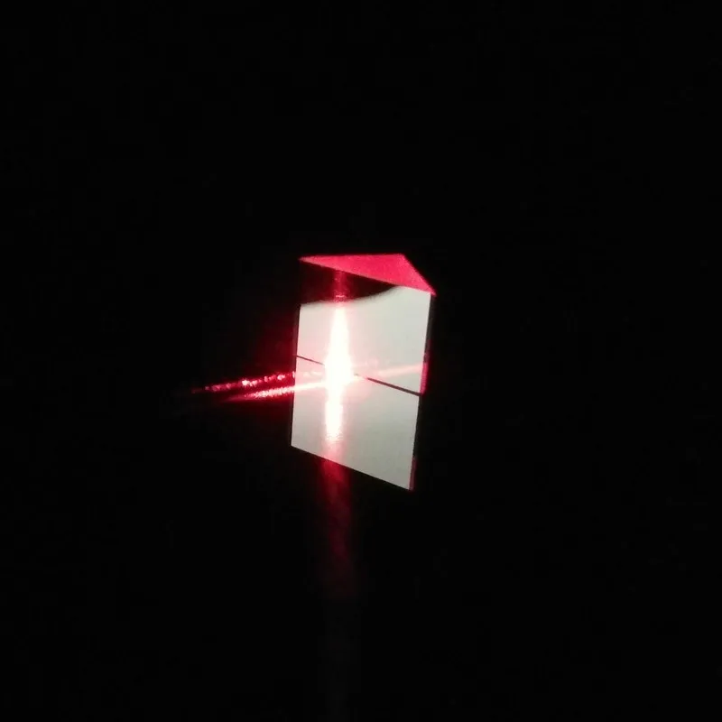 Оптический Стекло в форме треугольной призмы lsosceles K9 Tri Prism со скошенными Отражающая пленка Оптика 10x10x10 мм