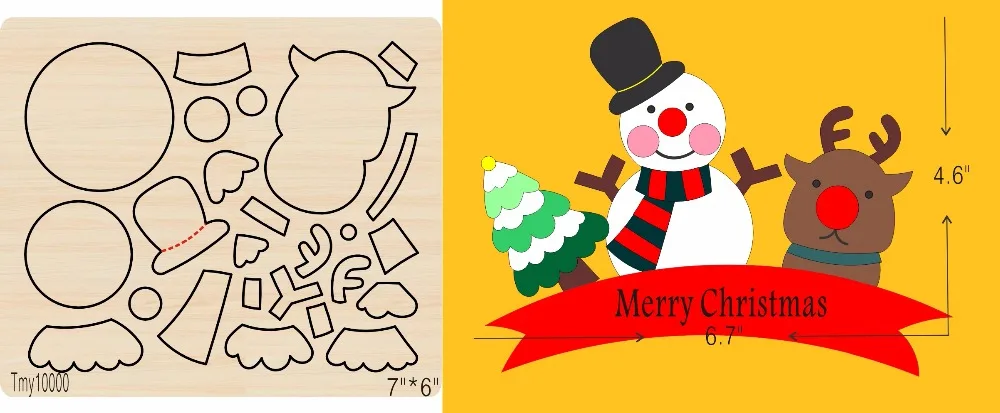 

Snowman and Christmas tree DIYnew wooden mould cutting dies for scrapbooking Thickness/15.8mm/Tmy10000