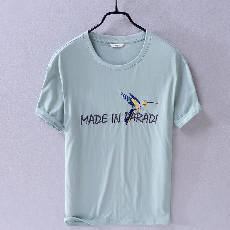 2019 летняя Хлопковая мужская футболка впитывающая пот дышащая Простая