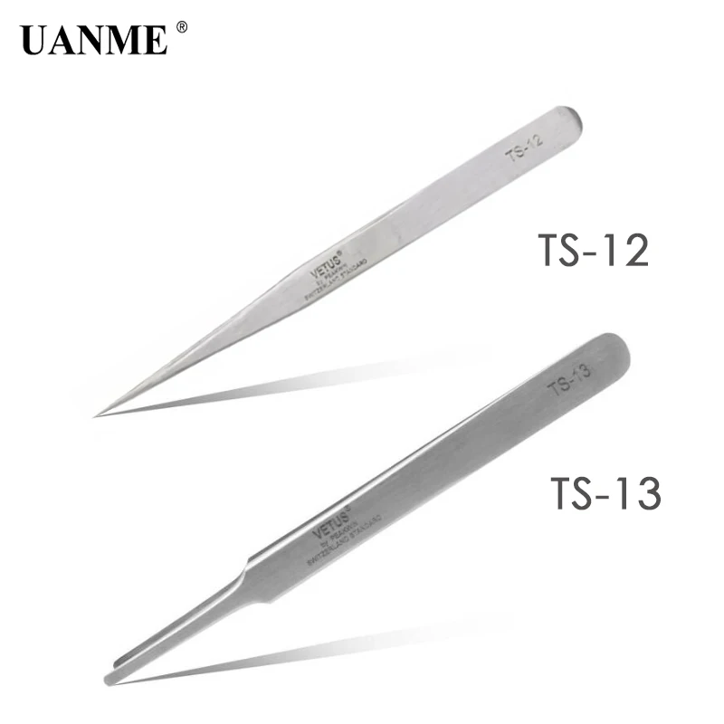 UANME 100% Genuine Vetus ST Series New HRC 30 Ultra Precision Stainless Tweezers Mink Eyelash Extensions Anti Acid | Инструменты