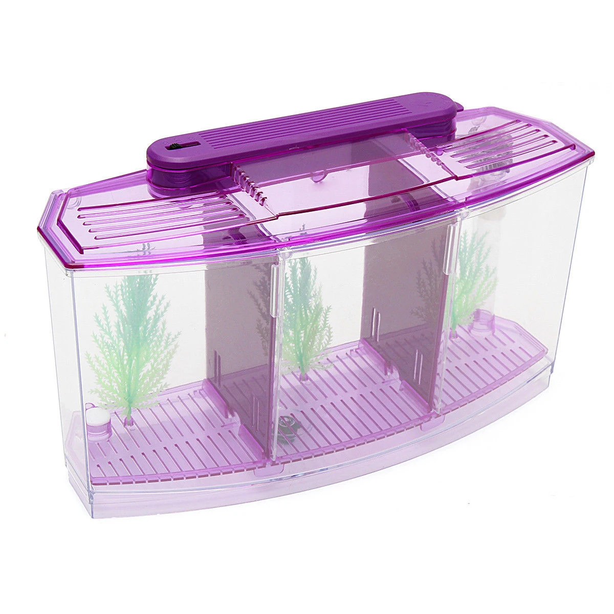 DIY Betta Fish бак нерестилище 2 цвета перегородка аквариум водная трава орнамент на