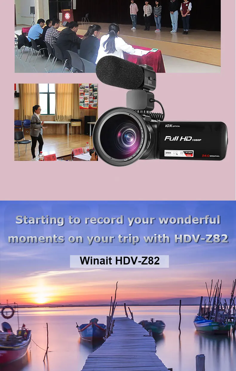 Хорошая, видеокамера, профессиональная, HDV-Z80, Full HD, 1920*1080 P, цифровая видеокамера, 120X, цифровой зум, 24MP, видеокамера