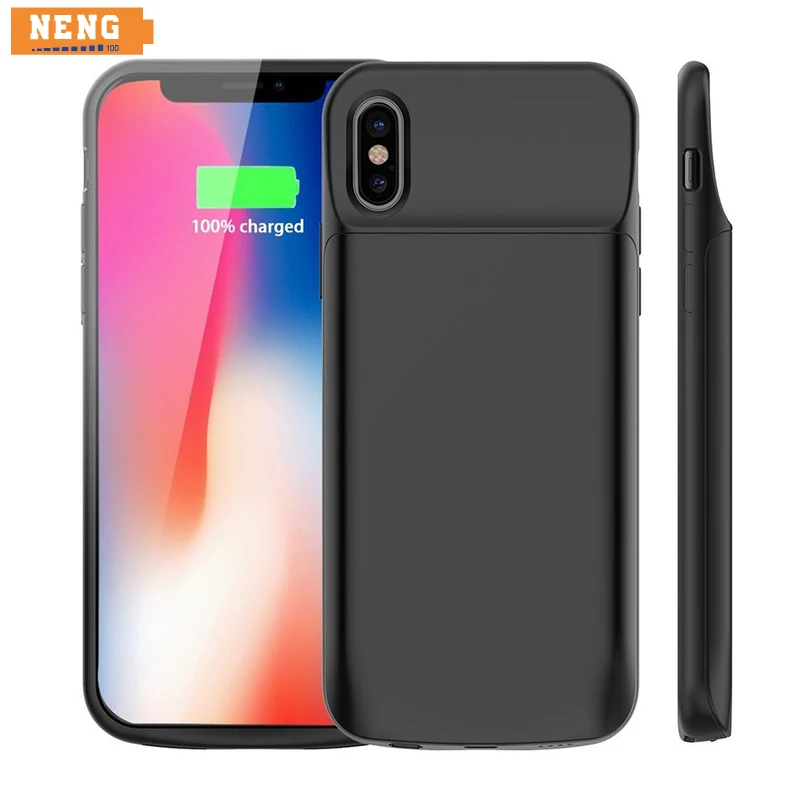 Чехол NENG 6000 мАч для беспроводного зарядного устройства iPhone X внешний аккумулятор