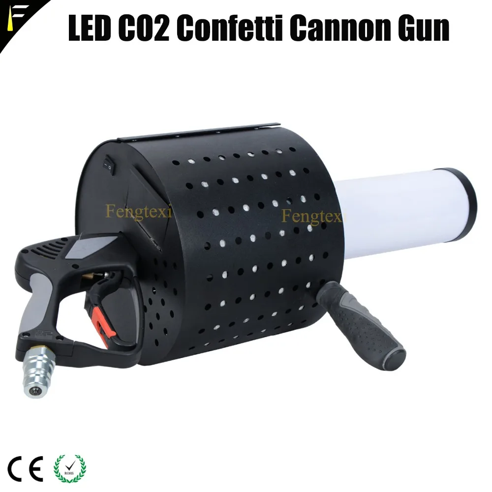 СО2 струйный пистолет и конфетти распыление 2 в 1 светодиодный сухой лед RGB газ CO2