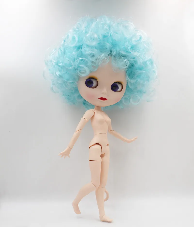 Кукла Blygirl кукла Blyth небесно-голубой ворс 19 суставов и тела матовое лицо телесная |