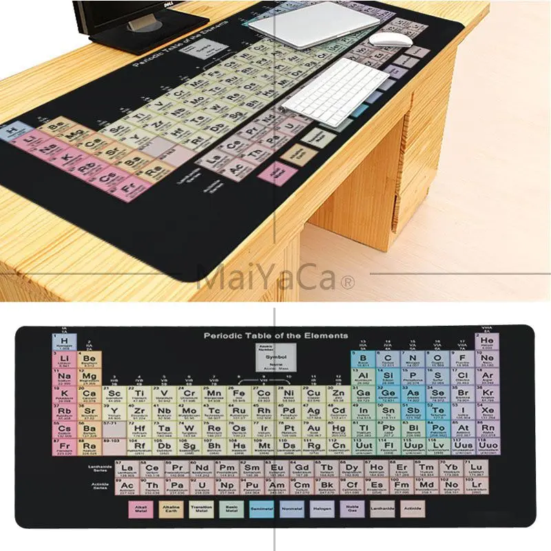 Lock Edge 30X90cm MaiYaCa, дизайн, таблица с элементами, большой коврик для мыши, ПК, компьютерный коврик, хорошее качество, фиксирующий край, большой игровой коврик для мыши - Цвет: Lock Edge 30X90cm
