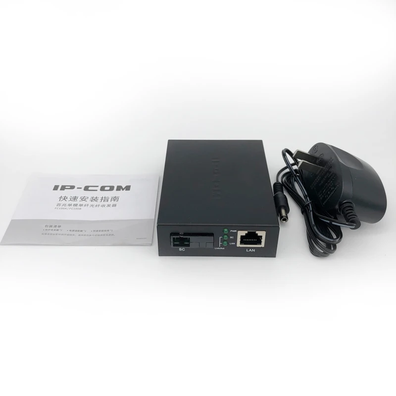 1 Pair 10/100Mbps Fast Media Ethernet Converter Single-mode SC Fiber Media Converter up to 20KM FTTH Fiber Optic Transceiver