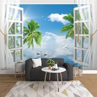 photo wallpaper 3d sea landscape murals living room bedroom background home decor self adhesive waterproof canvas wall stickers