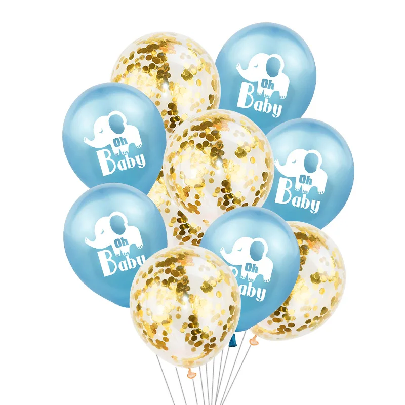 10 шт. голубой розовый латексный воздушный шар &quotКонфетти&quot вечерние