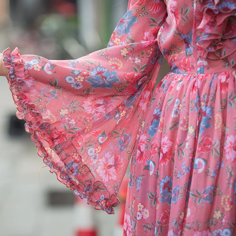 2019 Винтаж Этническая Boho большие качели для женщин длинное платье повседневное