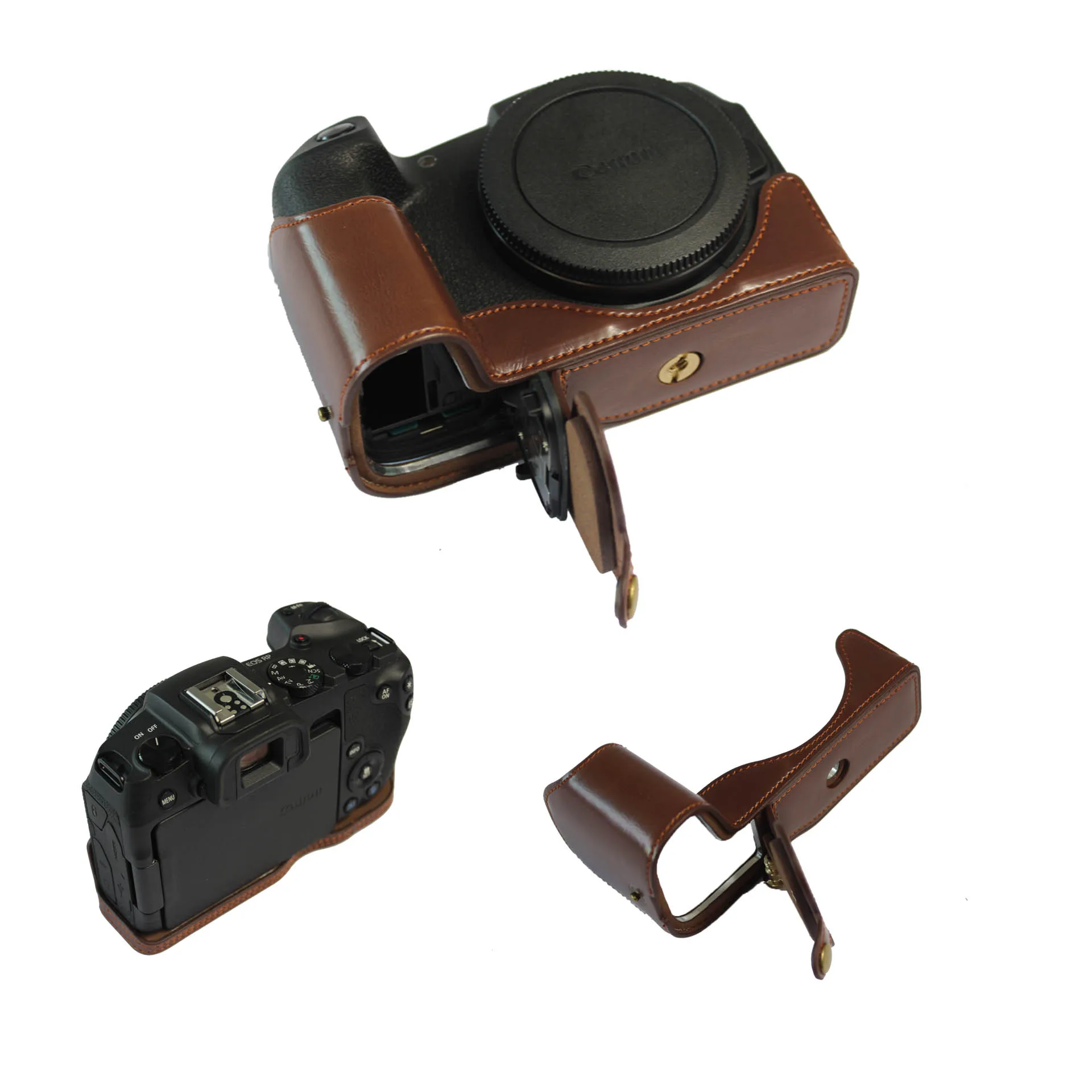 Новый PU кожаный чехол для камеры Сумка половина тела Canon EOS RP камера на запястье