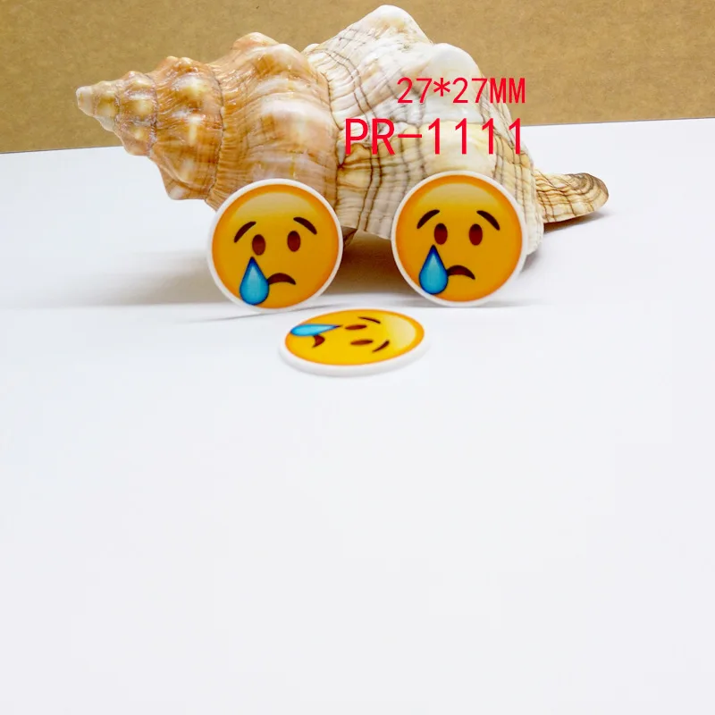 Каваи мультфильм Экспрессия фигурка лицо украшение дома плоский задний полимер