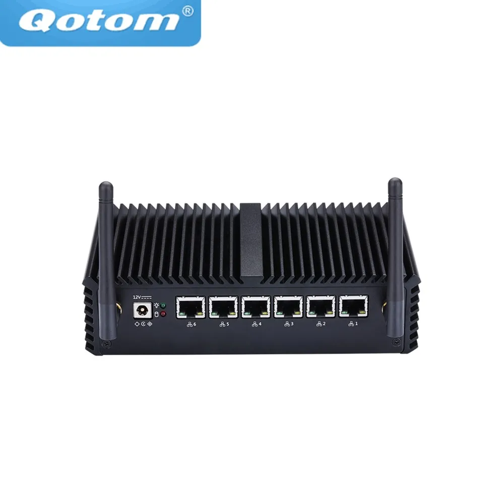 Промышленный маршрутизатор для ПК QOTOM Q510G6 Q515G6 шлюз pfSense Celeron 3855U/3865U 6 гигабитных NICs