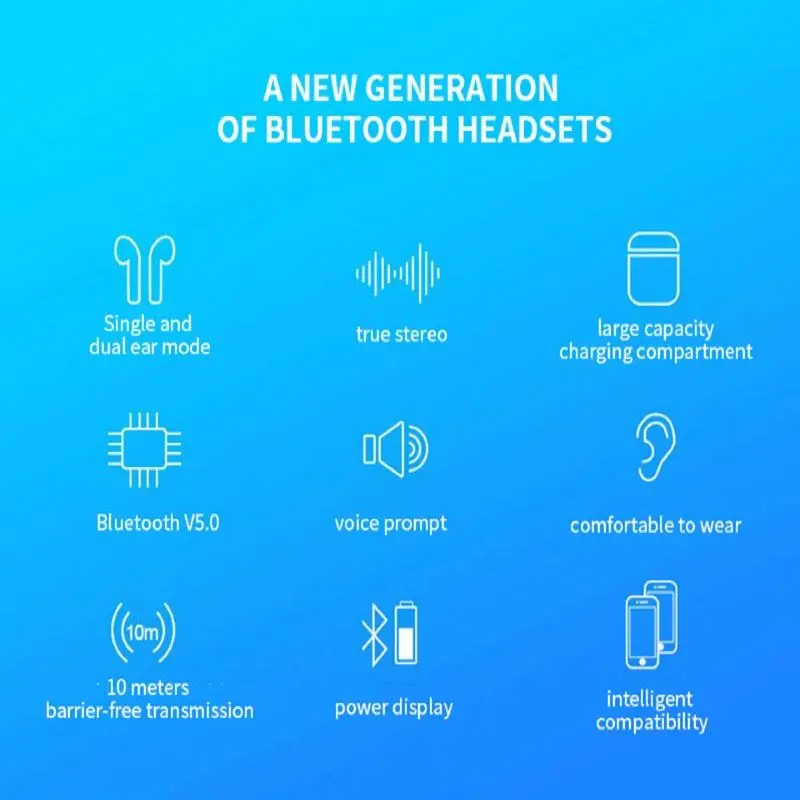 Мини i12 tws PK i10 беспроводные bluetooth-наушники беспроводная гарнитура с сенсорным