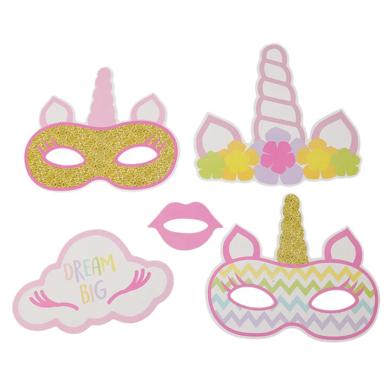 10 шт./компл. вечерние реквизиты для фотостудии с единорогом радуги первого дня