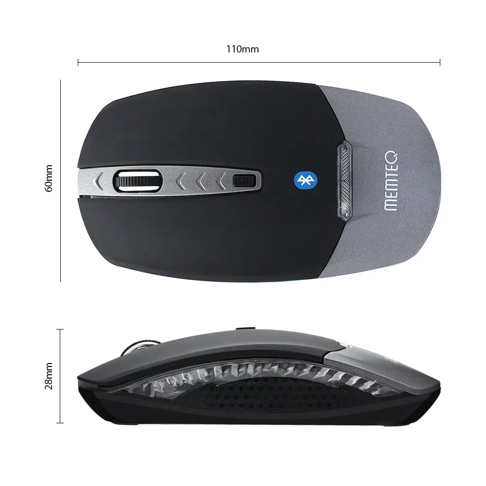 MEMTEQ Bluetooth мышь беспроводная мини компьютерная 4D 1600 dpi оптическая игровая