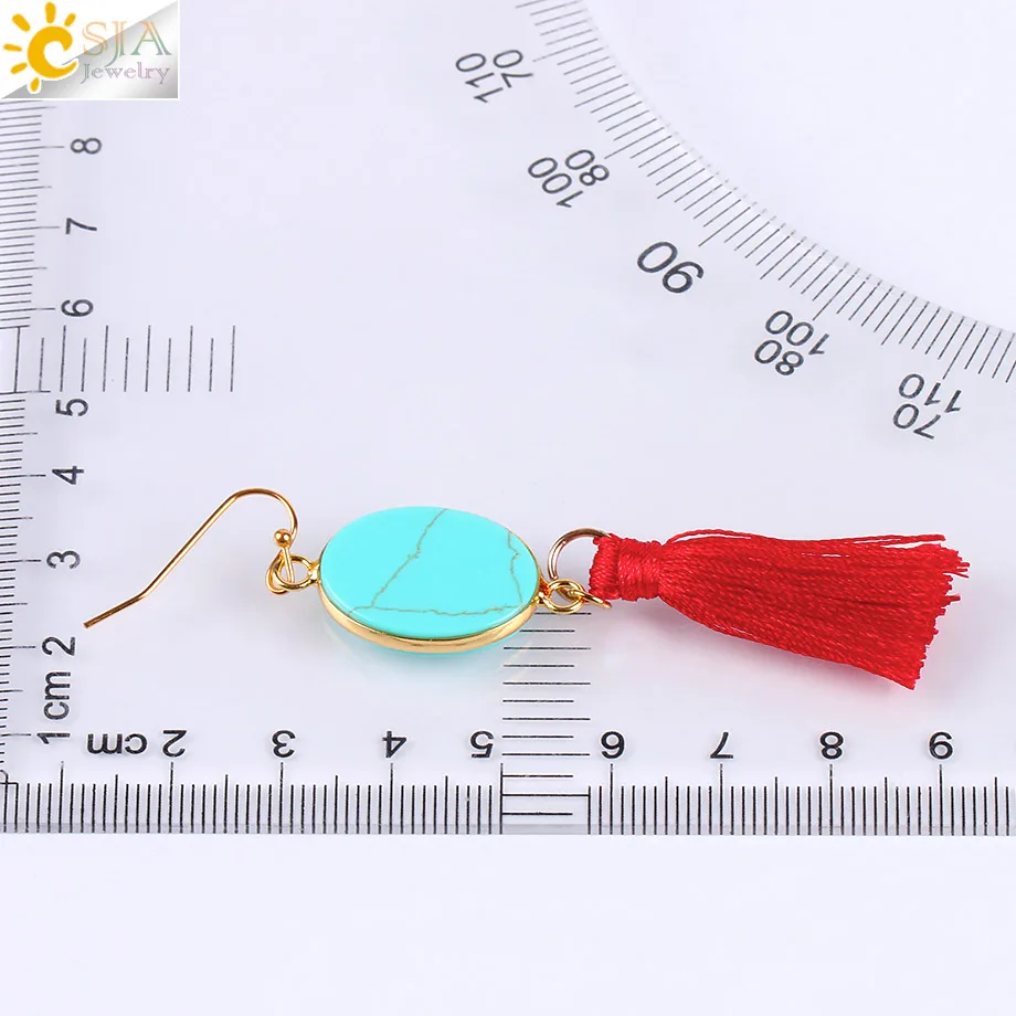 Винтажные женские серьги-подвески CSJA эффектные ювелирные изделия серьги с