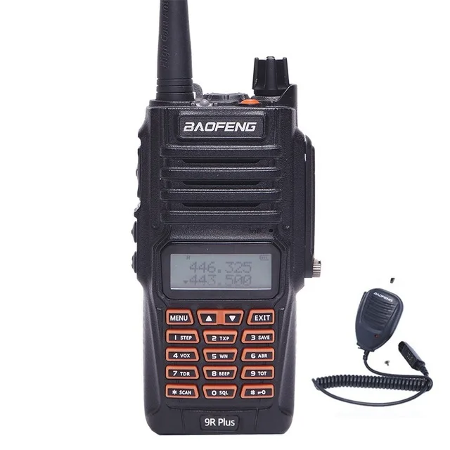 add a mic Baofeng UV-9R IP67 Водонепроницаемый иди и болтай Walkie Talkie 8 Вт Dual Band 136-174/400-520 МГц Ham cb радио 10 км дальность UV9R UV-82 UV-5R UV-XR - Цвет: add a mic