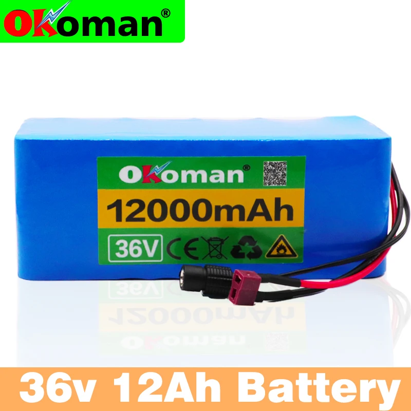 Okoman 36V 10S4P 12Ah 500W батарея высокой мощности 42V 12000mAh 18650 литиевая Ebike электрический