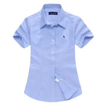 Brand New 2015 Blouses Short Sleeve Summer Cotton Woman Polo Shirts XXXL Plus Size Women Tops Blusa Camisa Ladies Ropa Mujer C5 |