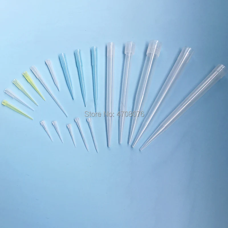10ul-200ul-1000ul-5ml-10ml PP наконечники пипетки Одноразовые пластиковые микро-Наконечники полипропиленовые трубки для лабораторного перевода жидкости стандарт