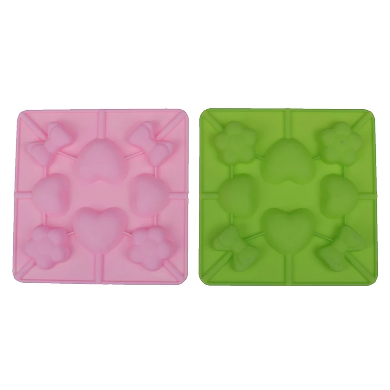 DIY сердце леденец форма для шоколада силиконовые формы леденцов поднос льда