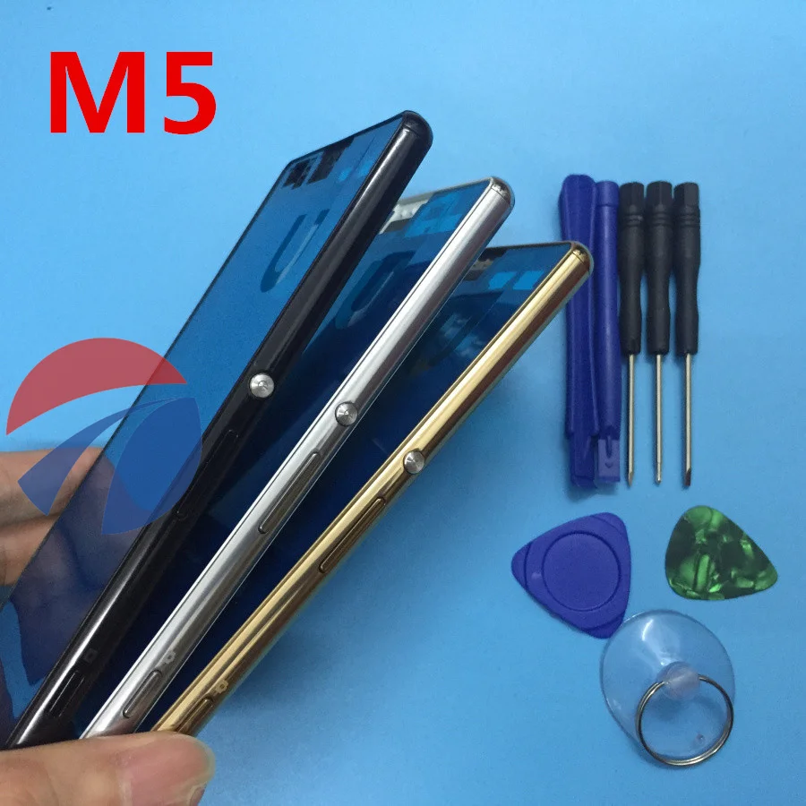 Передняя рамка Корпус ЖК-экран держатель рамка Запчасти для Sony Xperia M5 e5603 e5606 e5653 E5633 E5643 E5663+ Инструменты