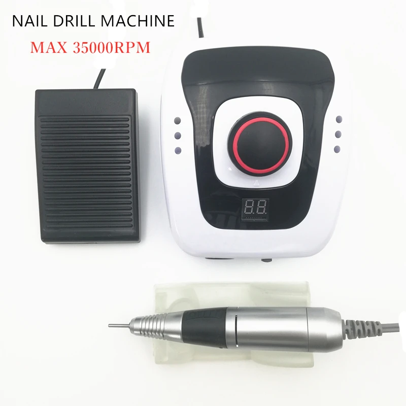 

Nail Drill Manicure Machine Set for Nail Pedicure Machine Fingernail Drill 30W 300-35000RPM Electric Equipment Manicure Tools