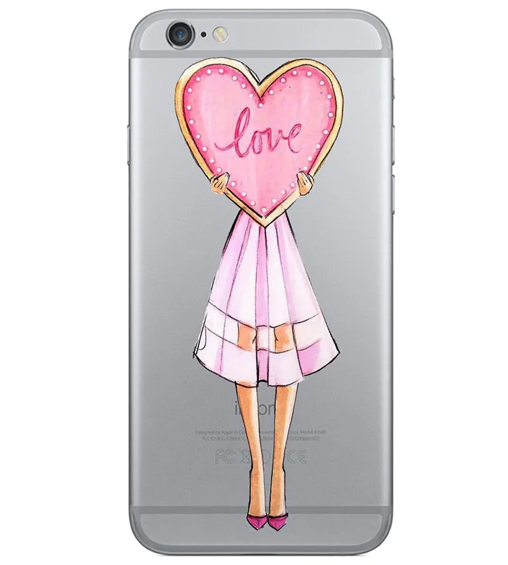 Милые мягкие чехлы для iphone 5s 6 S 7 plus 8 x Pretty girl fashion show minecraft телефонные футляры ТПУ