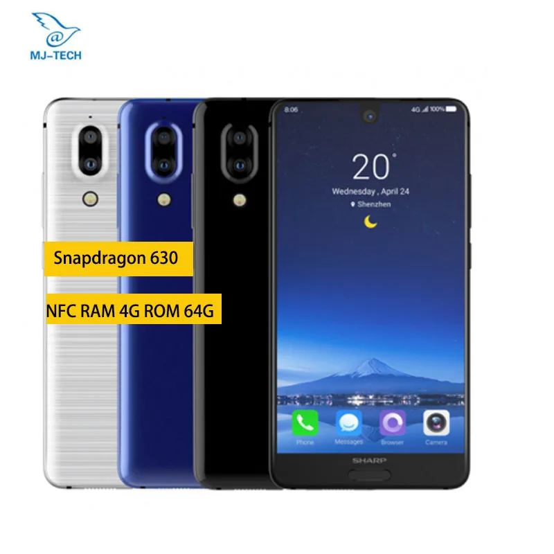 Глобальный SHARP AQUOS C10 S2 4 Гб Оперативная память 64 Встроенная Смартфон Snapdragon 630 Octa Core