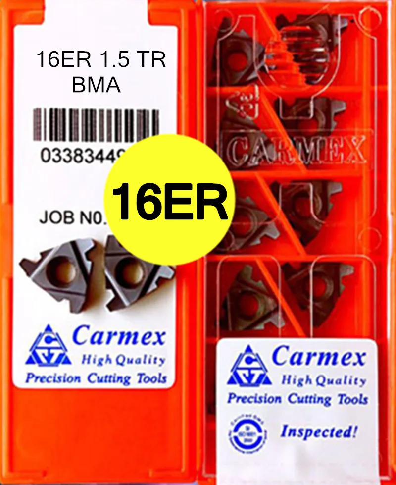 16ER 1 5 TR BMA 10 шт. 50 100 Карбид Carmex обработка вставки: нержавеющая сталь сплав и т. Д. |