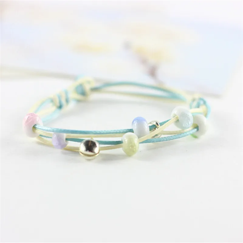 Новинка 2017 Модная бижутерия веревка искусственная кожа для женских зеленых