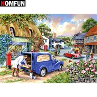 homfun full squareround drill 5d diy diamond painting sweet shop embroidery cross stitch 5d home decor gift a07277