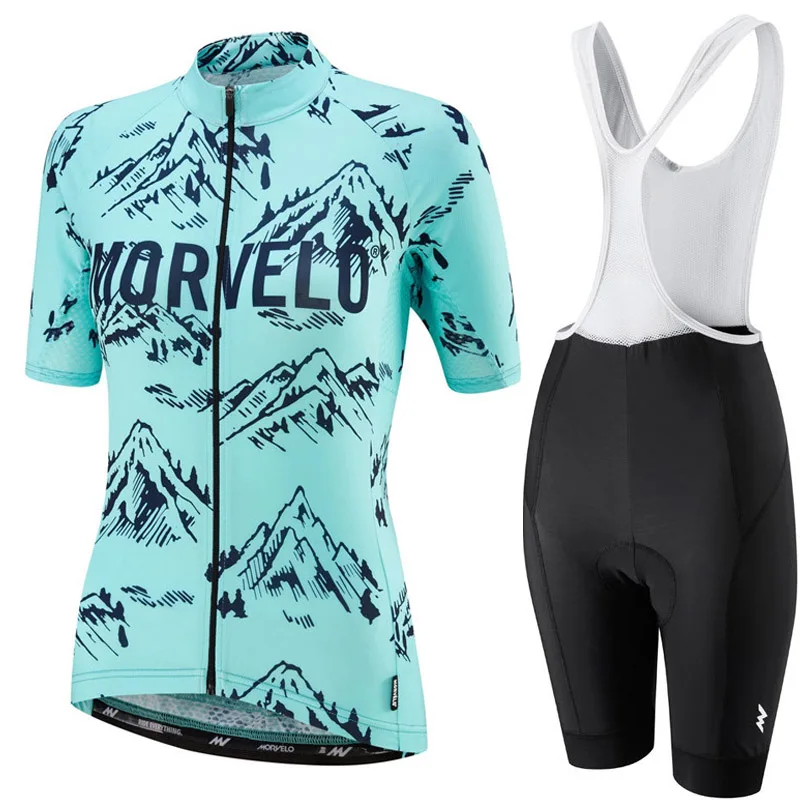 Pro team Morvelo Женская велосипедная Джерси Набор спортивная одежда шорты рукав Maillot Ropa