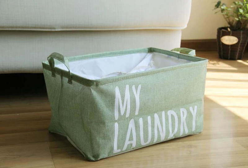 Белая синяя Водонепроницаемая корзина для белья коробка с кулиской Hanlde складной