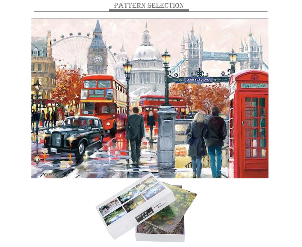 MOMEMO London Impression 1000 шт. взрослые головоломки привлекательный пейзаж 50*75 см 2D головоломки Забавные игрушки для взрослых подростков детей