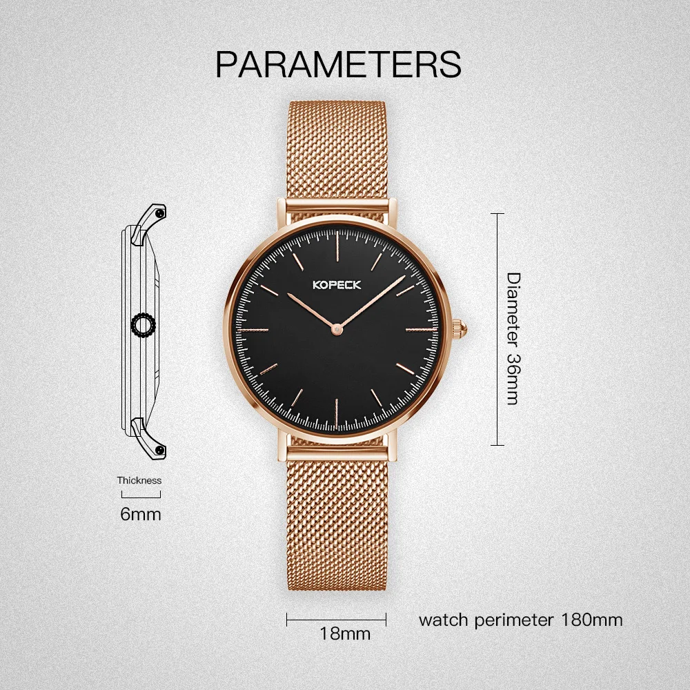 Женские кварцевые часы с ремешком kopek повседневные в подарок|mujer reloj|mujer casualmujer dress |