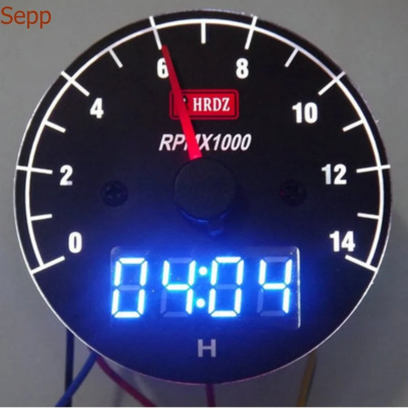 Sepp Автомобильный Тахометр метр rpm + время светодиодный цифровой датчик