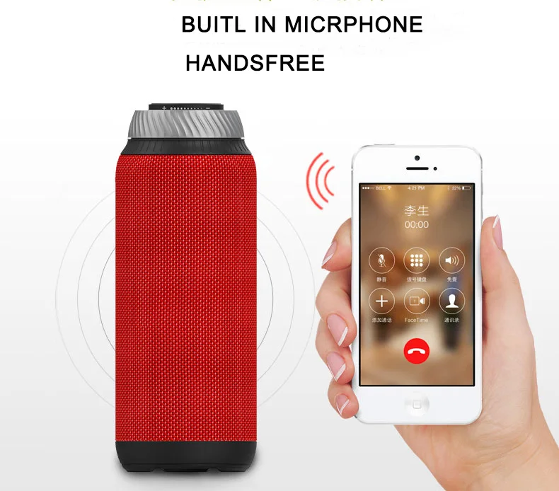 W-king портативный Bluetooth динамик 20 Вт сабвуфер динамик беспроводной мини динамик для телефонов Поддержка TF карты AUX компьютерные колонки