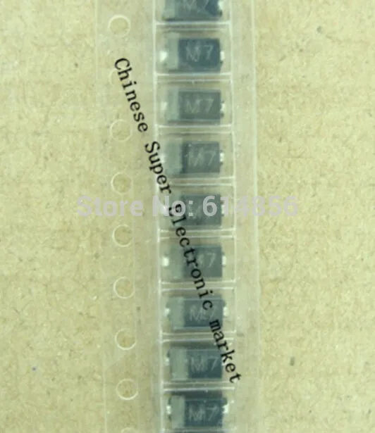 100pcs SMD 1N4007 с выпрямительным диодом 1A 1000V M7