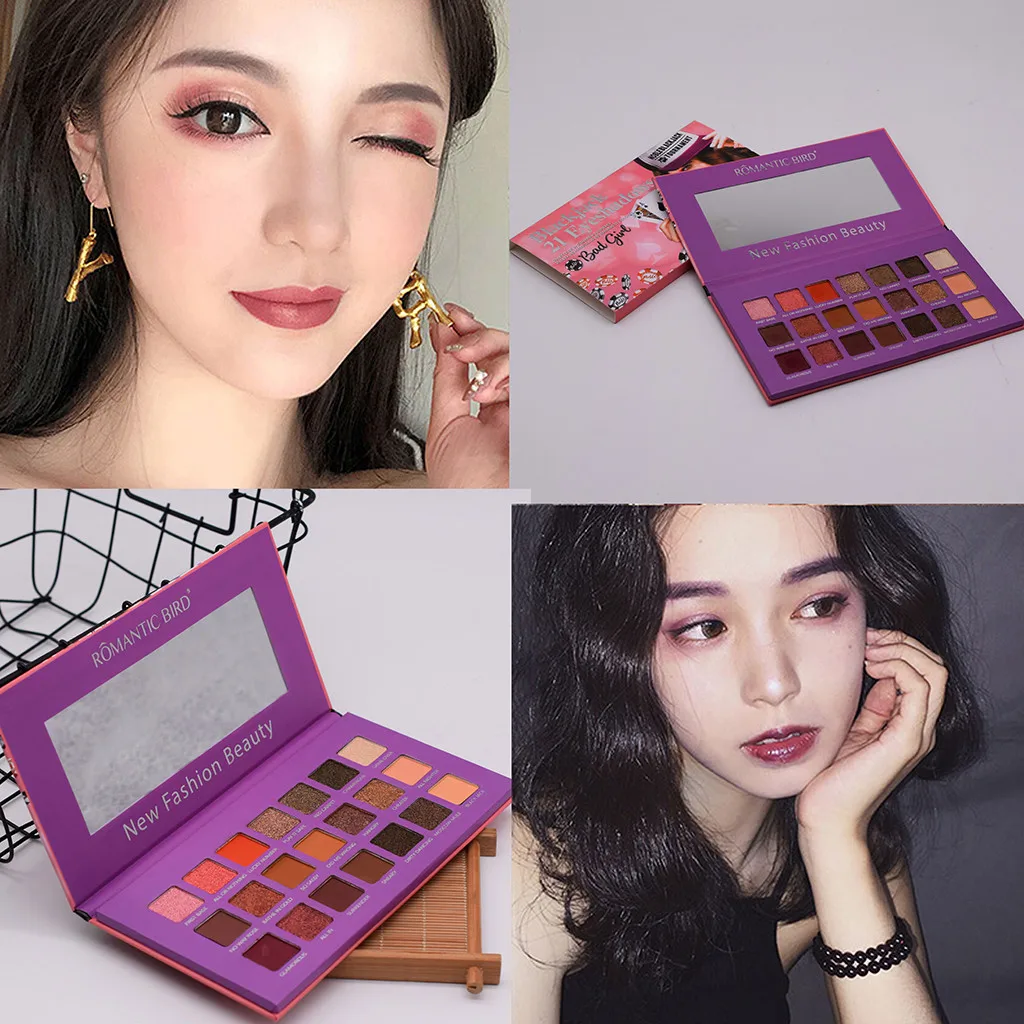 21 цвет перламутровые блестящие тени для век пудра палитра матовые косметическая