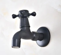 black oil rubbed bronze single cross handle bathroom mop pool faucet garden water tap laundry sink water taps mav339