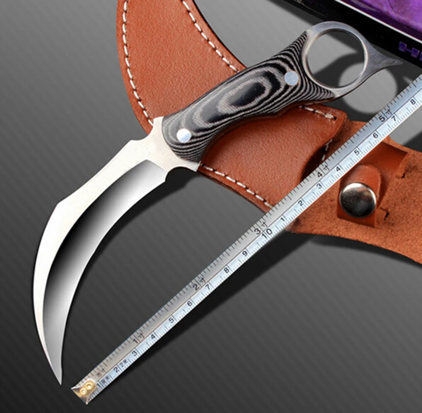 Коготь Karambit фиксированный нож стальное лезвие ручной работы Тактический