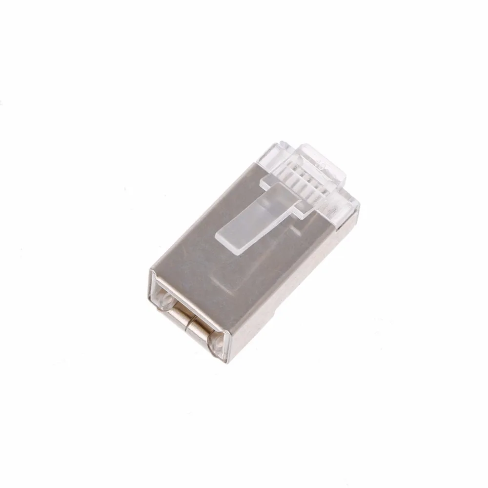 Сетевой разъем 100 шт./компл. RJ45 модульные штекеры CAT6 экранированная версия с
